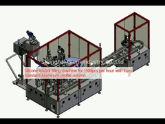 ماشین پر کردن رژ لب سیلیکونی برای 1300pcs در ساعت با ستون پروفایل آلومینیوم استاندارد یورو
