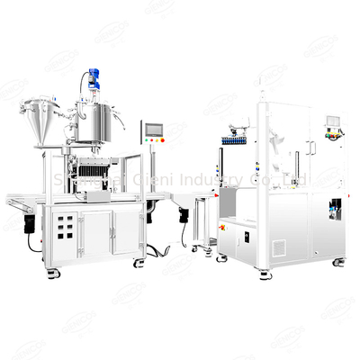 قیمت خوب خط تولید دستگاه دربندی پرکننده ریمل لب براق تمام اتوماتیک ربات ABB آنلاین