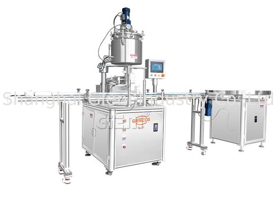 45pcs / Min 100ml دستگاه پرکننده لوازم آرایشی و بهداشتی کرم کانسیلر با بالابر نازل