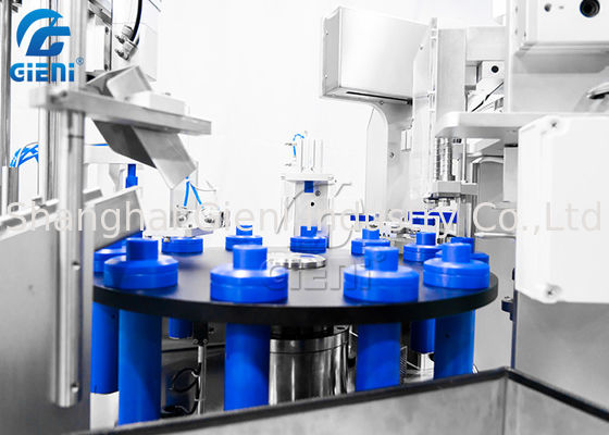 دستگاه پرکننده و درپوش چرخشی نیمه اتوماتیک برای ریمل یا براق کننده لب