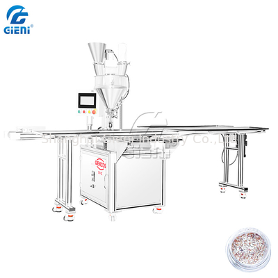 900pcs/H PLC کنترل دستگاه پرکننده پودر سست آرایشی و بهداشتی با قیف 25 لیتری